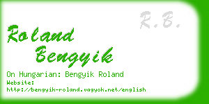 roland bengyik business card